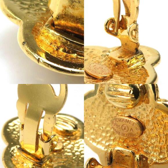 CHANEL Gold Logo Earrings - Picture 5 of 5